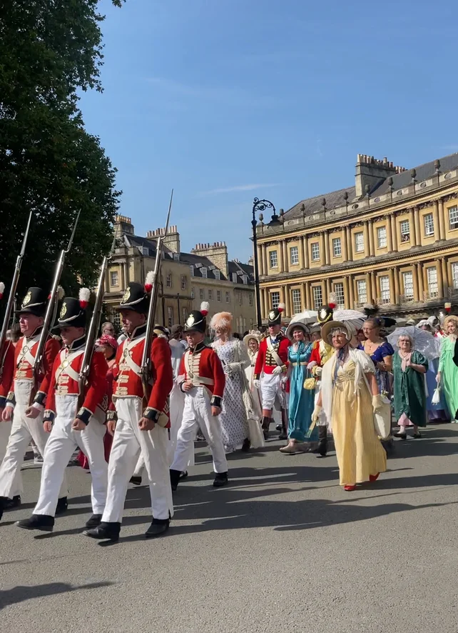 Costumed promenade at the Jane Austen Festival event in Bath