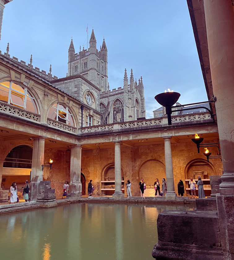 The Roman Baths open late for its Summer Lates event in Bath