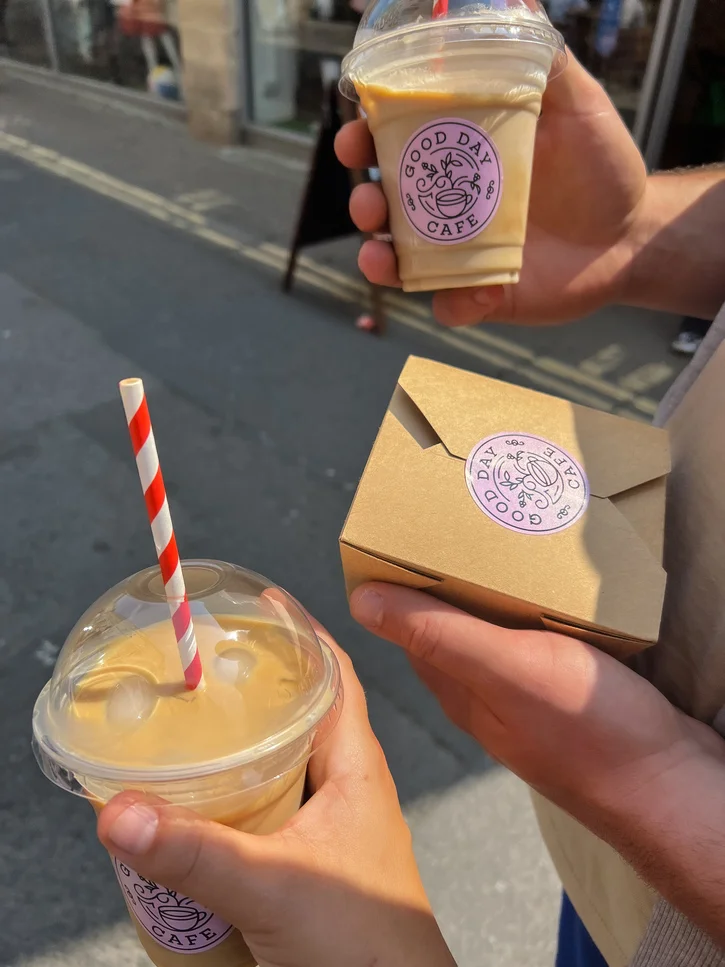 Iced coffees from Good Day Cafe