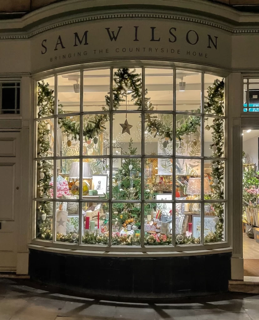 Storefront during the Bath Christmas Market